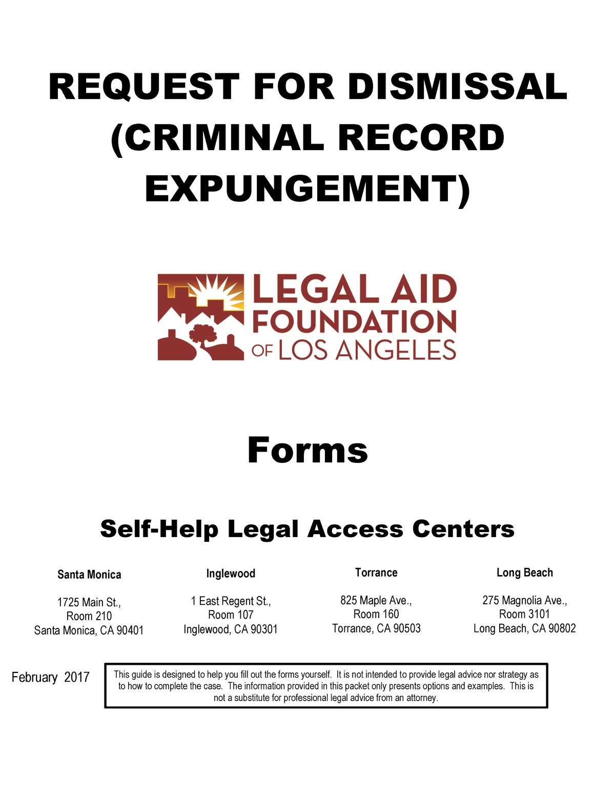 Expungementforms.pdf PDF Expert REQUEST FOR DISMISSAL (CRIMINAL