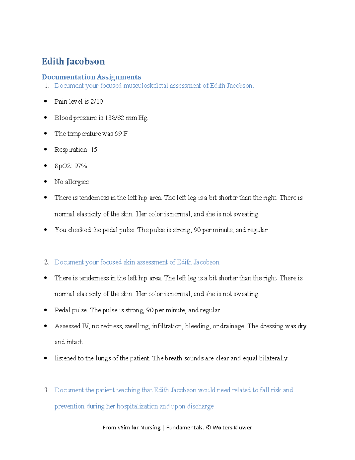 Edith Jacobson DA - VSIMS - Edith Jacobson Documentation Assignments ...