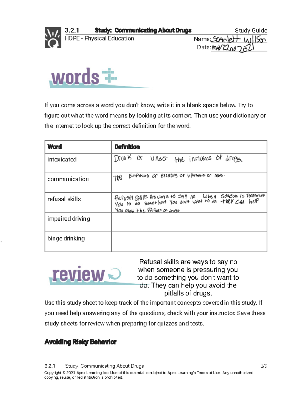 3.2.1 Study - Communicating About Drugs (Study guide) - Study ...