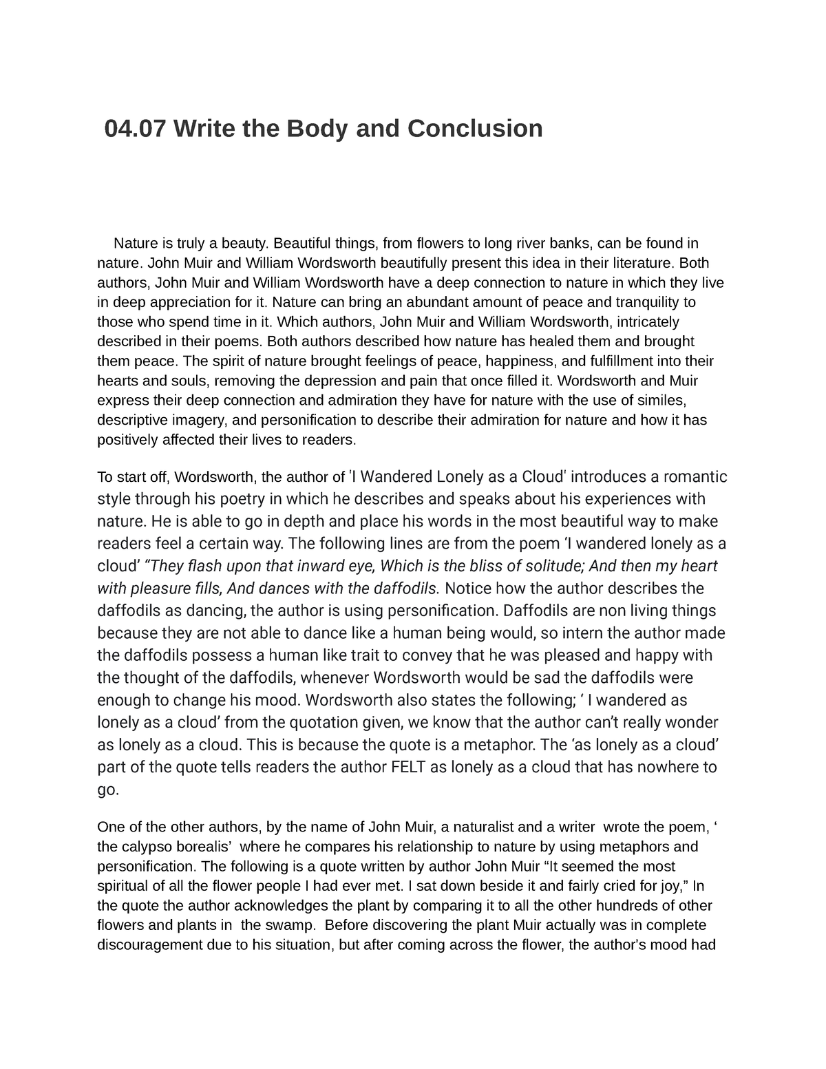 assignment 04 07 write the body and conclusion