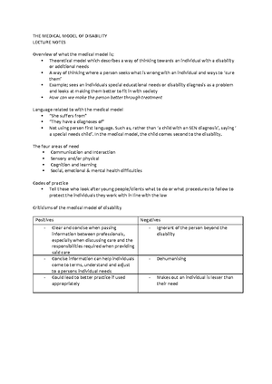 Social and medical model of disability - This includes both the Social ...