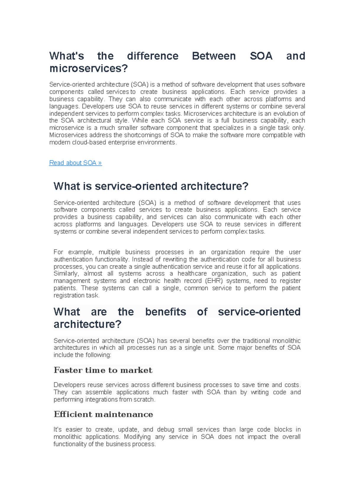 Assignment 9 - What's the difference Between SOA and microservices ...