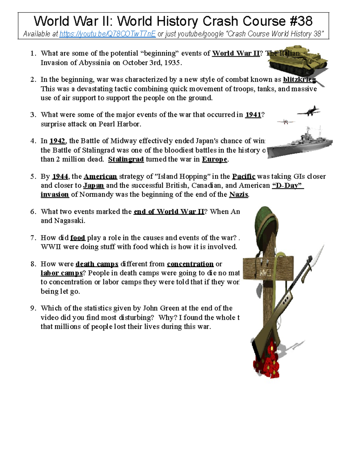 Crash Course World History 38 World War II World War II World