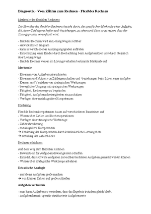 Text Vom Zählen zum Rechnen - Diagnostik Vom zum Rechnen Arbeitsmittel ...