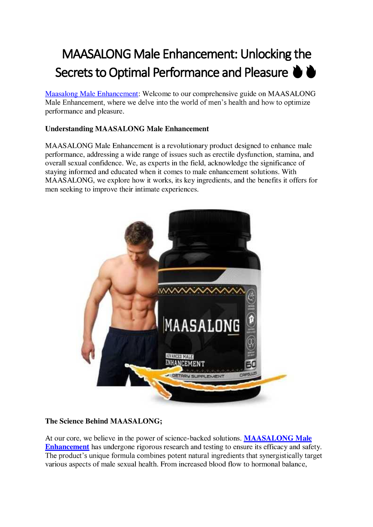 Maasalong Male Enhancement - MAASALONG Male Enhancement: Unlocking the  Secrets to Optimal - Studocu