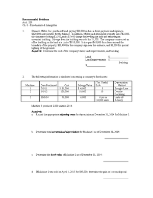 Formula Sheet ACCT 229 - Formula Sheet ACCT 229 Assets = Liabilities ...