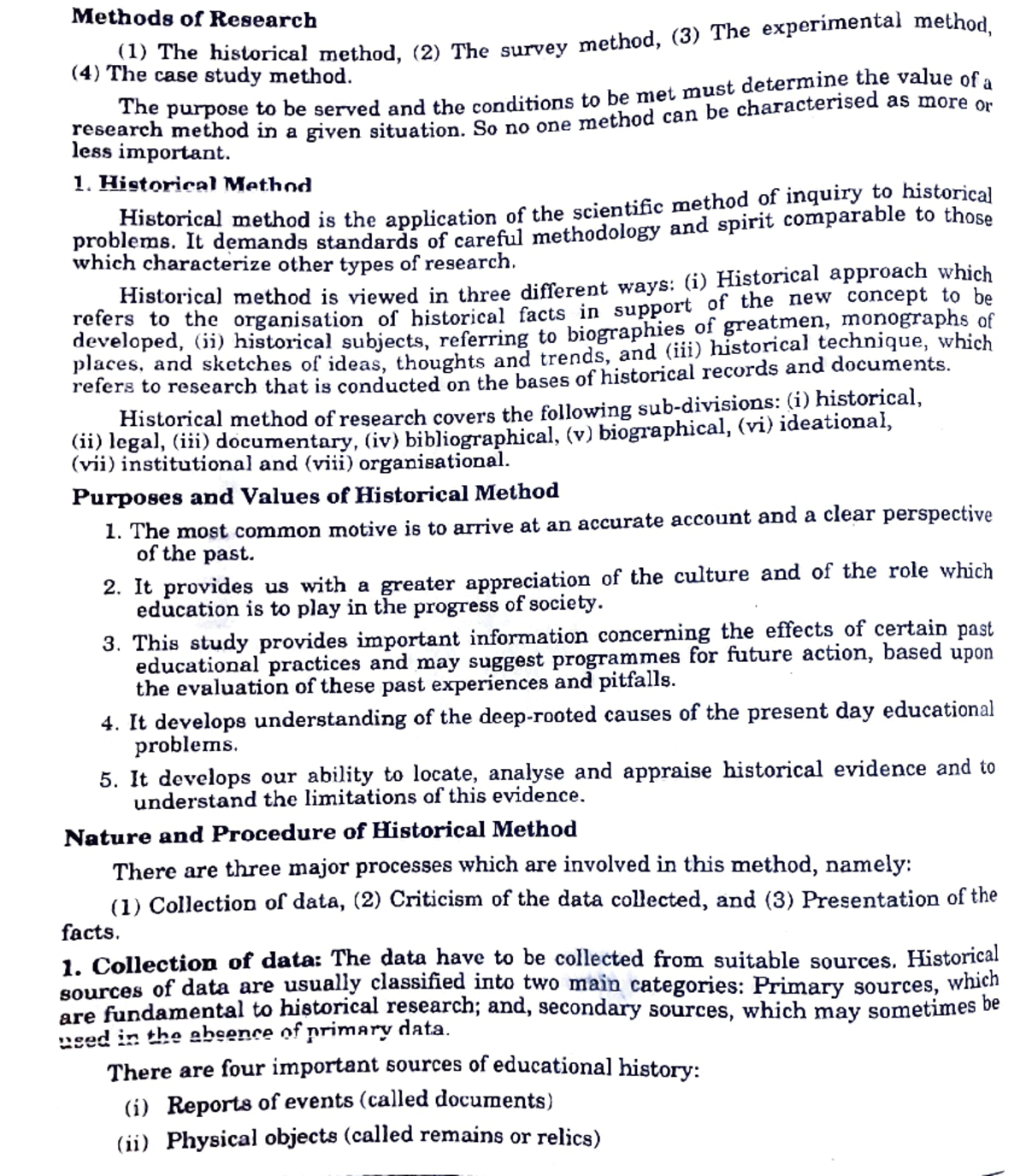 Methods Of Research (CSIR NET) - Methods of Research T he historical ...