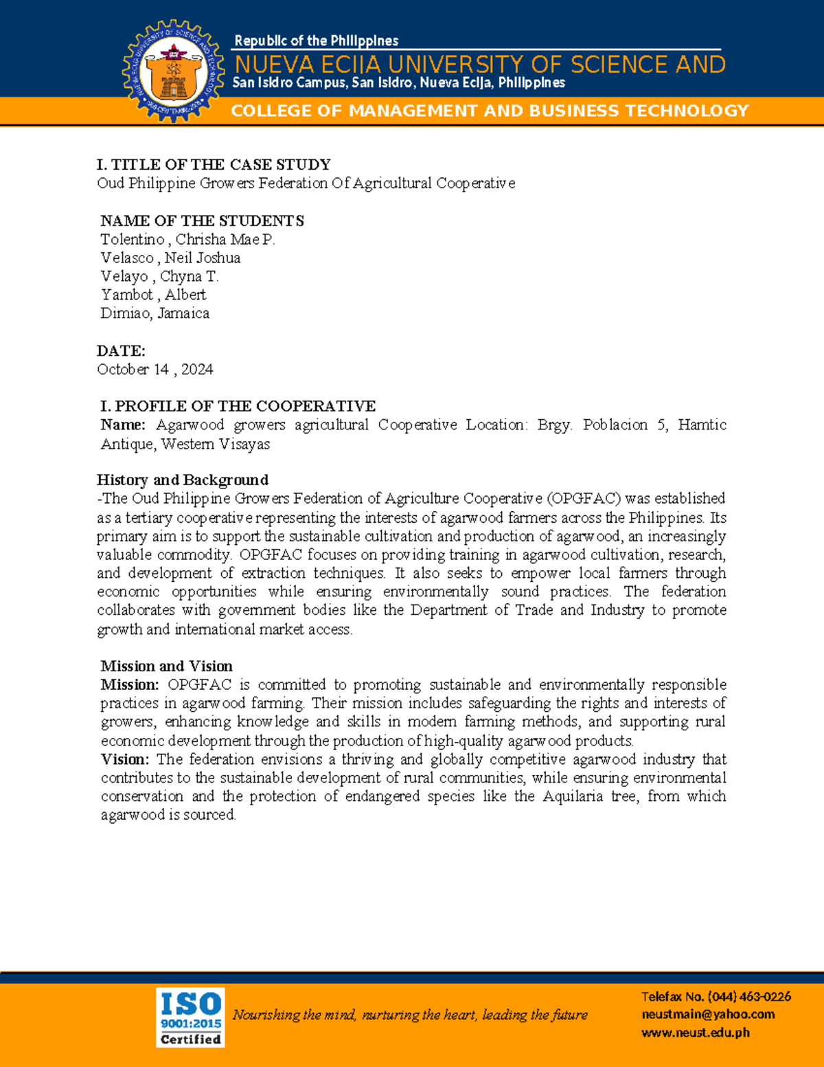 Term-Paper-Template - TERM PAPER TEMPLATE - NUEVA ECIJA UNIVERSITY OF ...