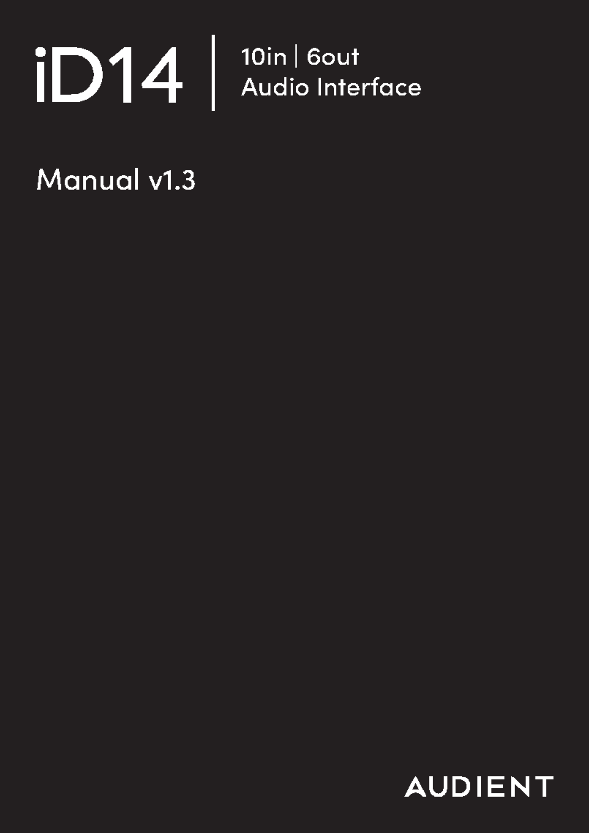 20-10-2019999999 - 10in | 6out Audio Interface Manual v1. Welcome to ...