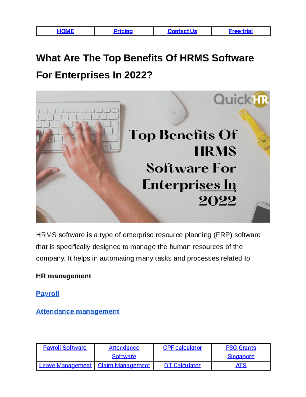 Top Benefits of HRMS Software For Enterprises 2022 - What Are The Top ...