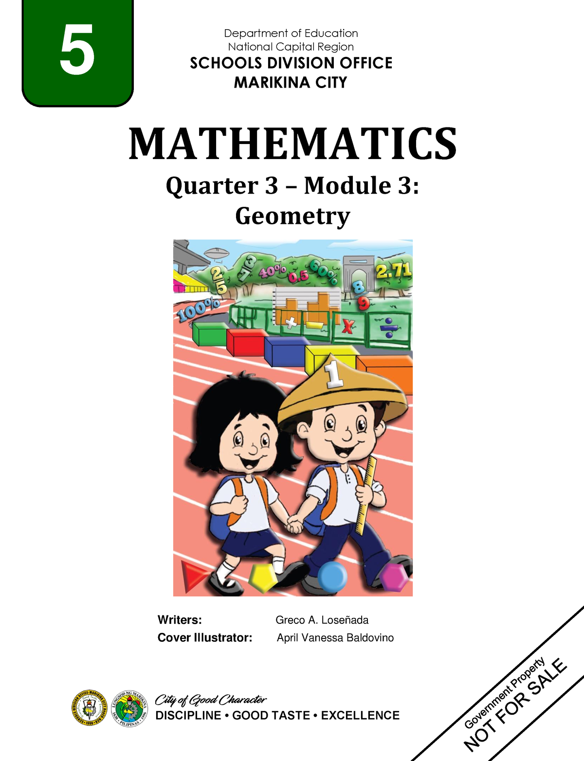 MATH G5 Q3 M3 (17pages) - Math 5 module - Writers: Greco A. Loseñada ...