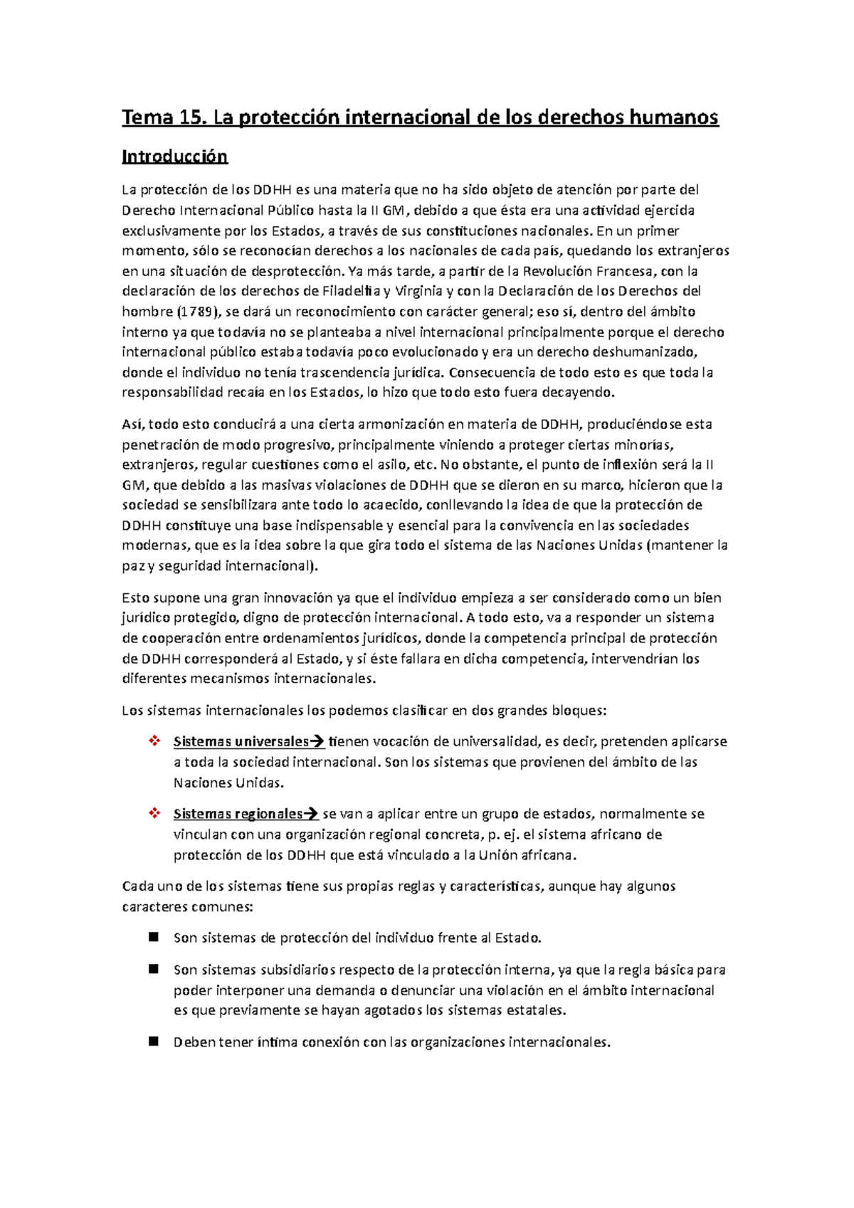 Carrera - Tema 15. La protección internacional de los derechos humanos ...