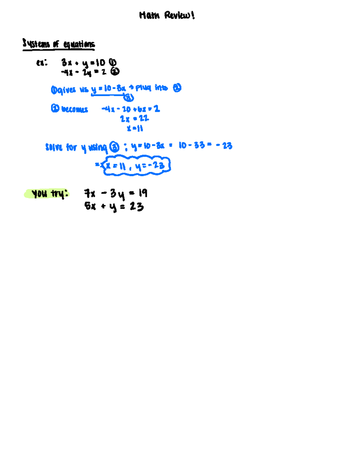 DISC1 - Math Review - Math Review s gives us 110 3 8 Pluginto becomes 4 ...