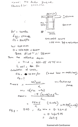 Assignment - MODULAR RATIO SOLVE - CIVL311 - Studocu