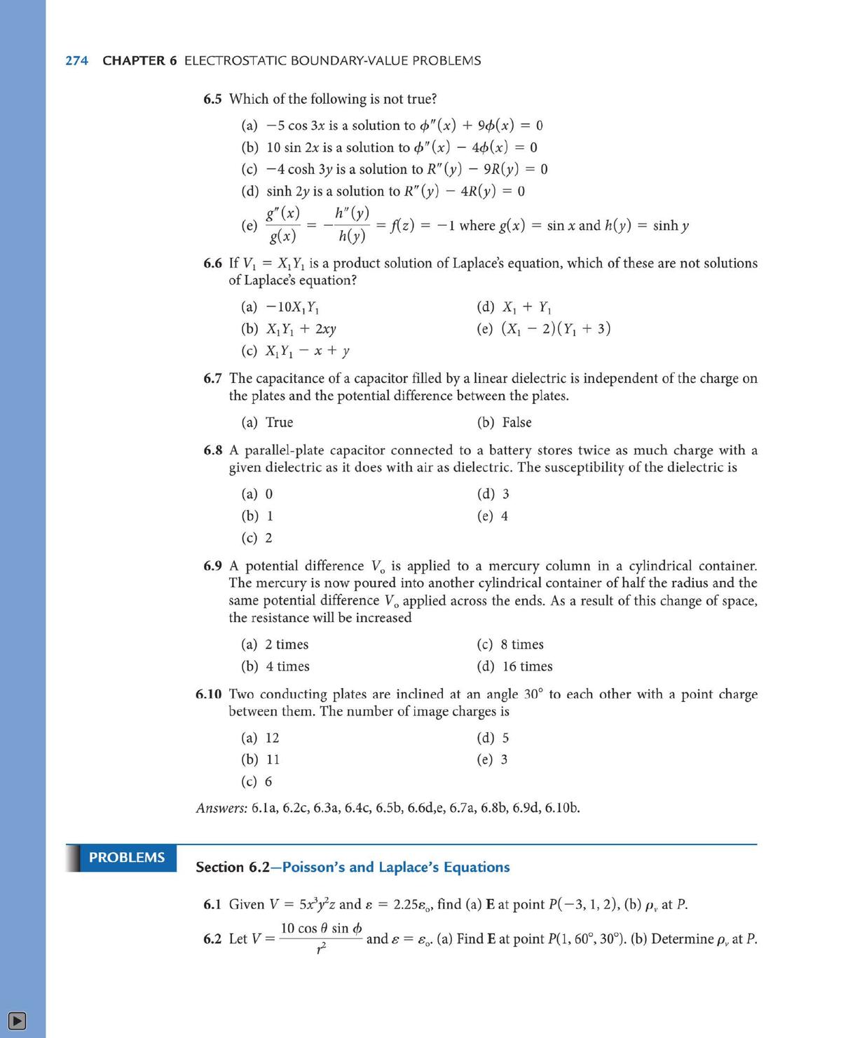 Practice Problems Chapter 6 Ece 305 Electromagnetic Theory Studocu