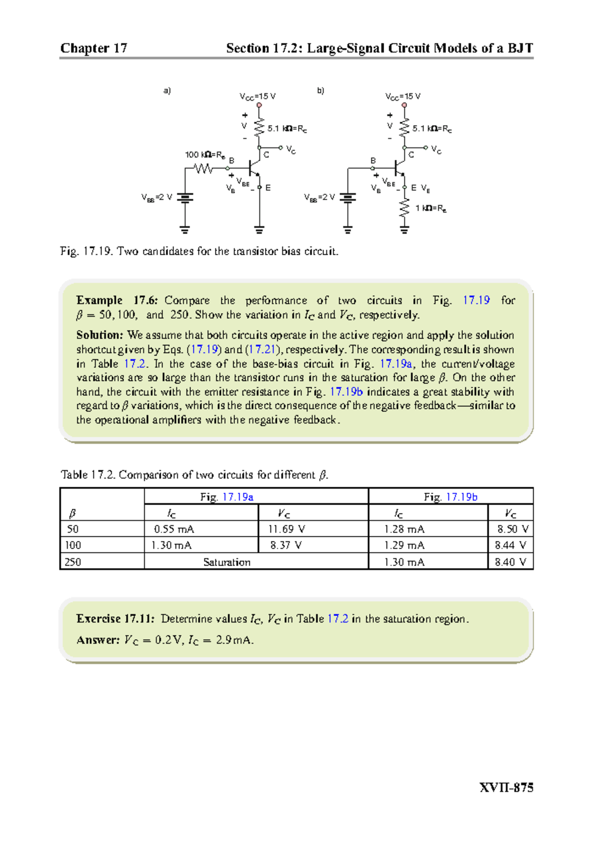 Practical Electrical Engineering296 Example 17 Compare the performance of two circuits in