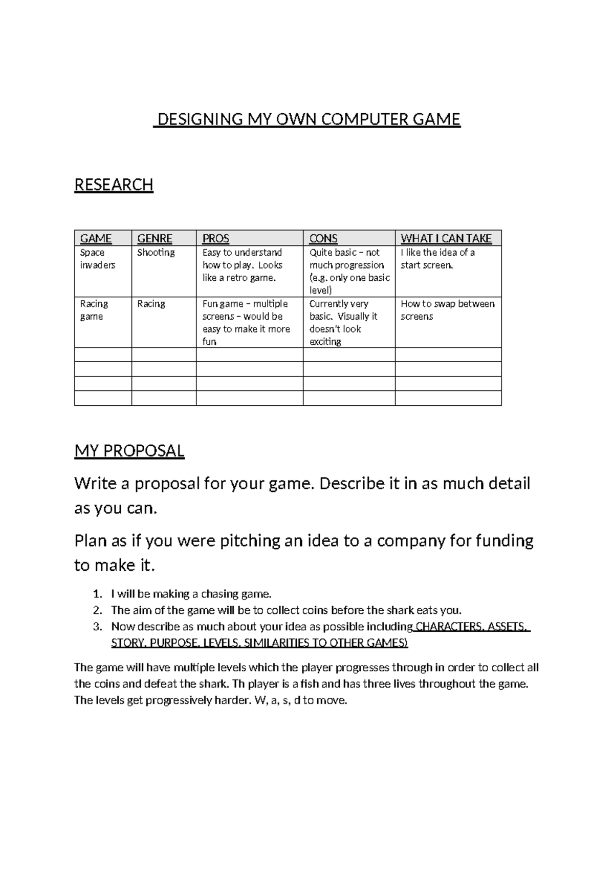 Game - ertegfdg - DESIGNING MY OWN COMPUTER GAME RESEARCH GAME GENRE ...
