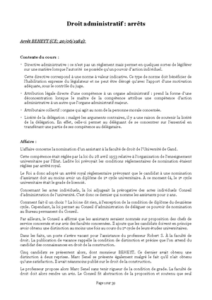 Droit Admin 14 - Notes De Cours - Le Principe = Application Du Droit ...