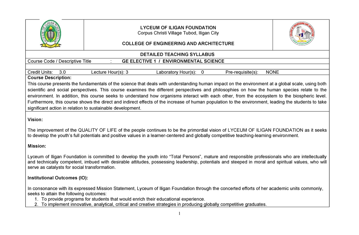 DTS - GE ELEC 1 - BSA2023 - LYCEUM OF ILIGAN FOUNDATION Corpus Christi ...