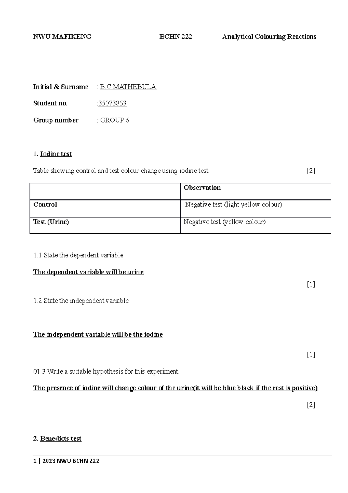 Practical+3+-+Assignment+Analytical+Colouring+Reactions - NWU MAFIKENG ...