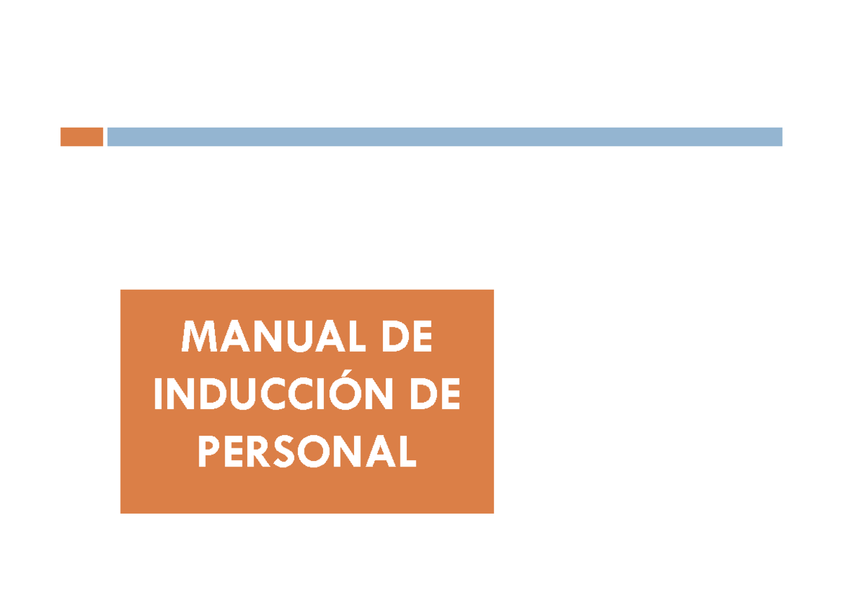 Manual Induccion DE Personal - MANUAL DE INDUCCIÓN DE PERSONAL COMTECOL