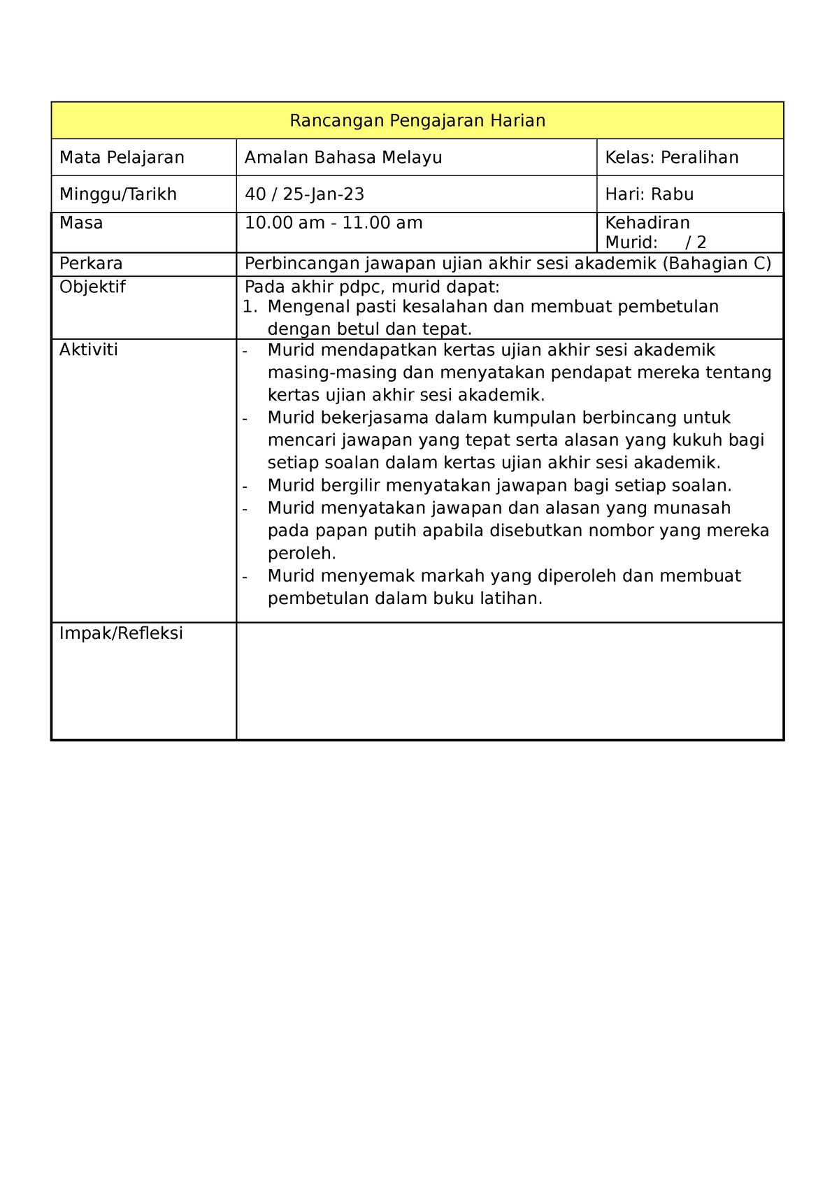 RPH ABM 40 - Just My Note - Rancangan Pengajaran Harian Mata Pelajaran ...