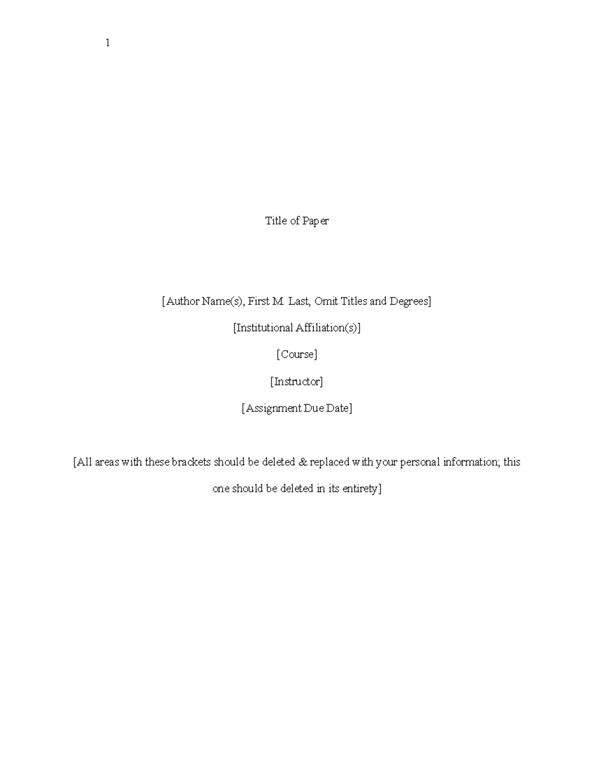 APA7 Template for Dr. Farmer - Title of Paper [Author Name(s), First M ...