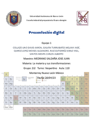 Portafolio 1 la materia y sus transformaciones - ####### PORTAFOLIO 1 ...