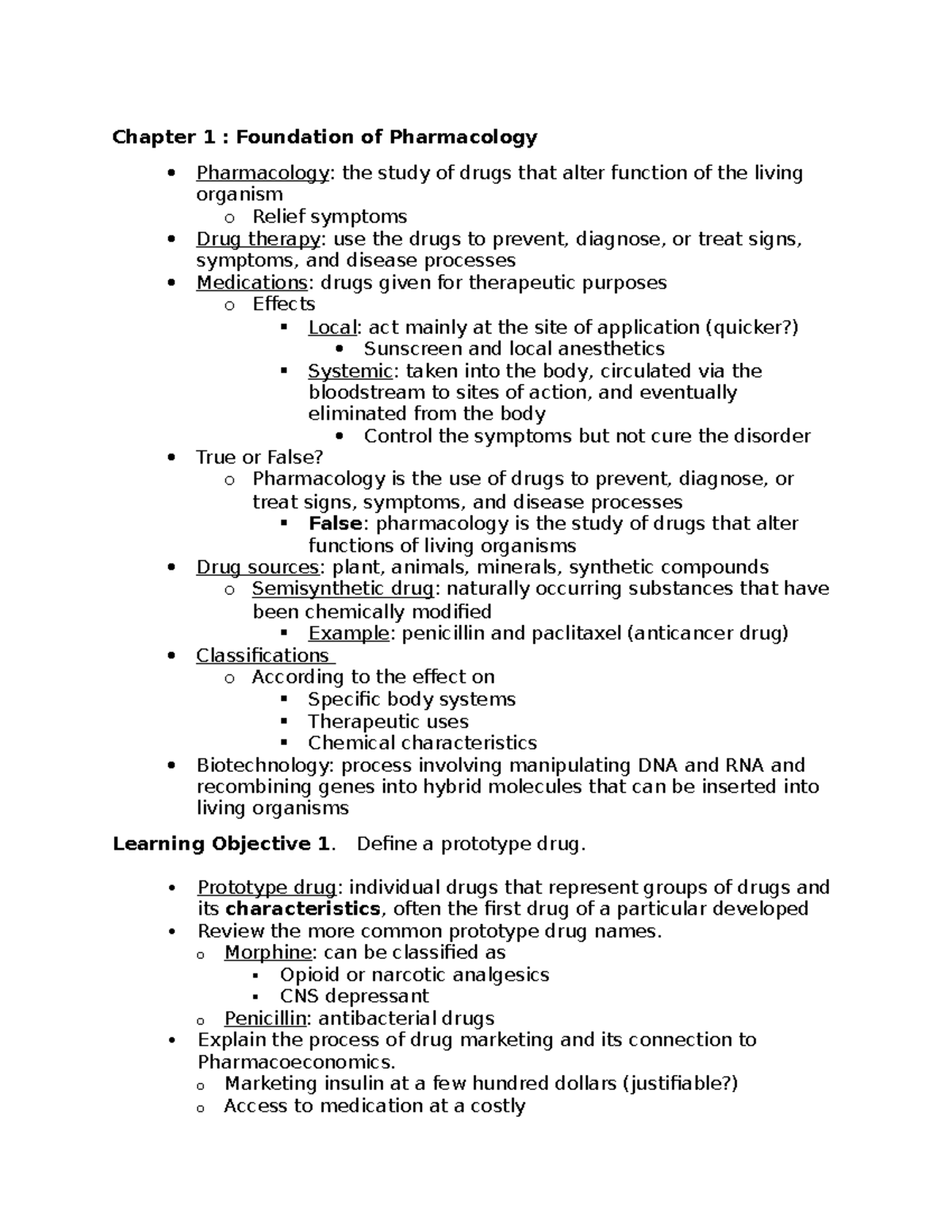 Chapter 1 Chapter 1 Foundation Of Pharmacology Pharmacology The