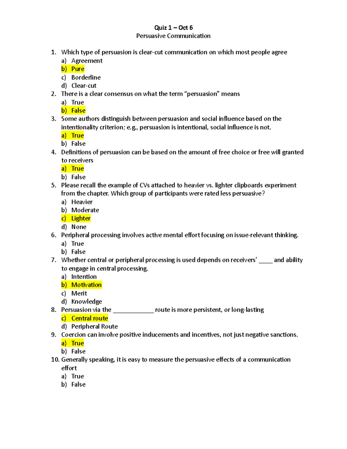 persuasive speech quiz