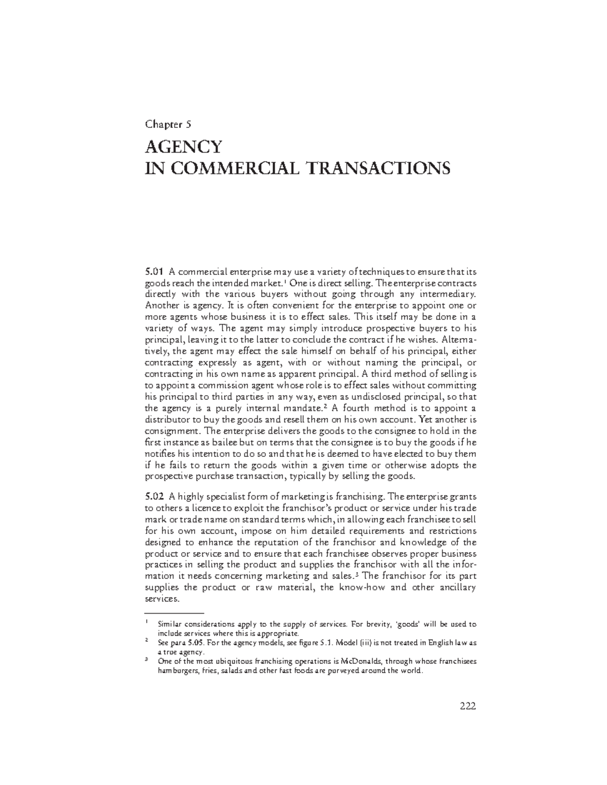 2. Sources of Agency Law - Chapter 5 AGENCY IN COMMERCIAL TRANSACTIONS ...