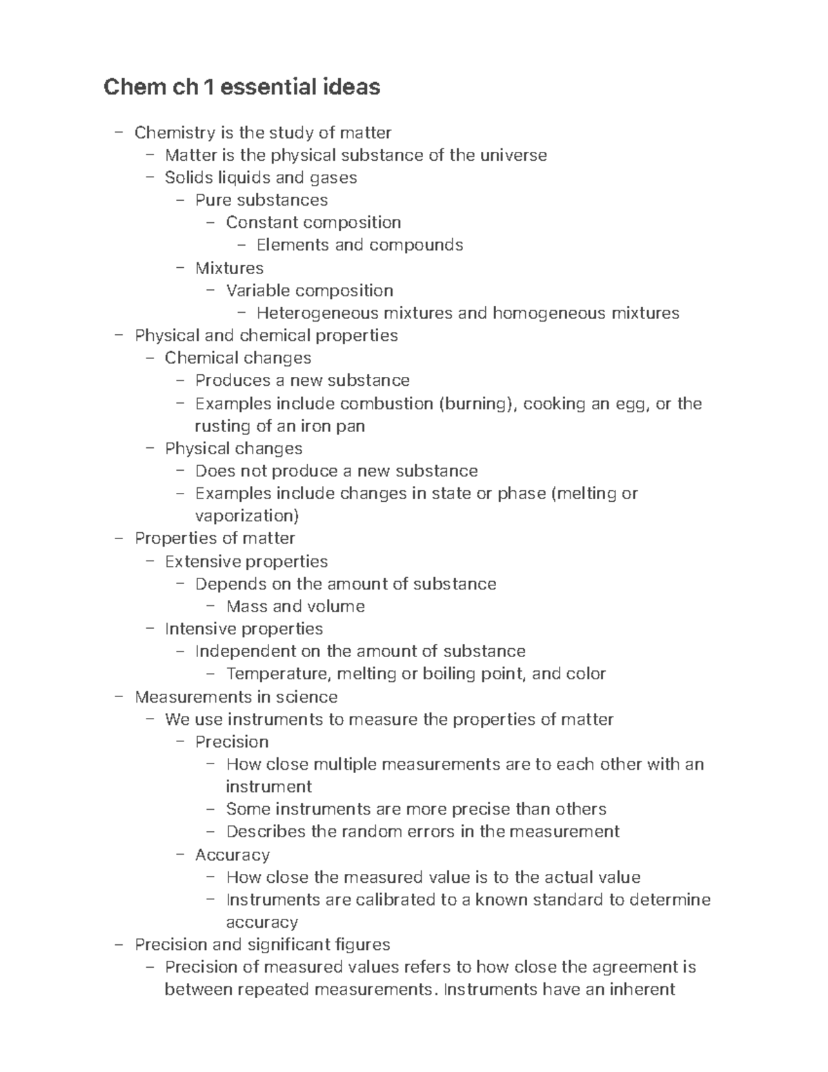 Chem ch 1 essential ideas