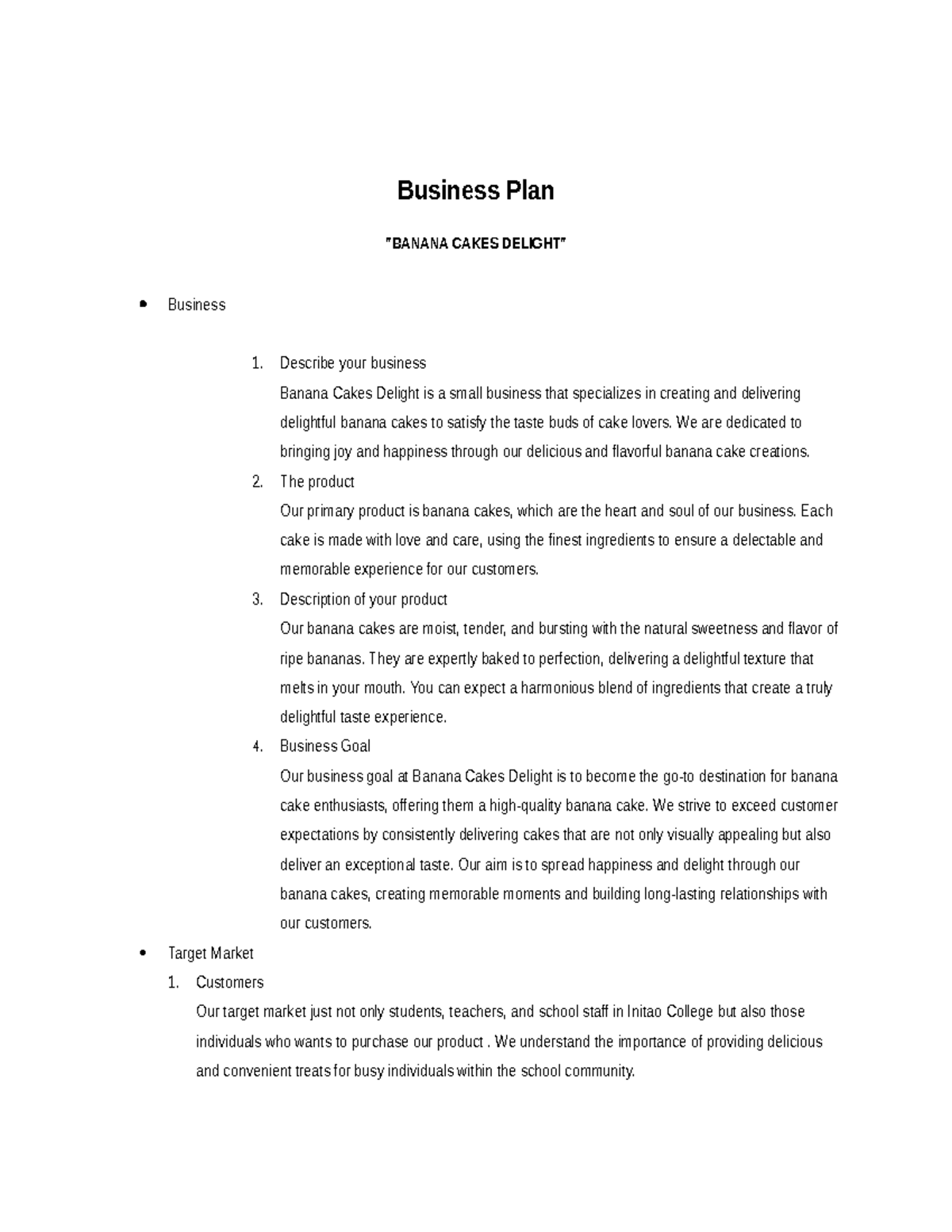 Business-Plan - Business Plan 