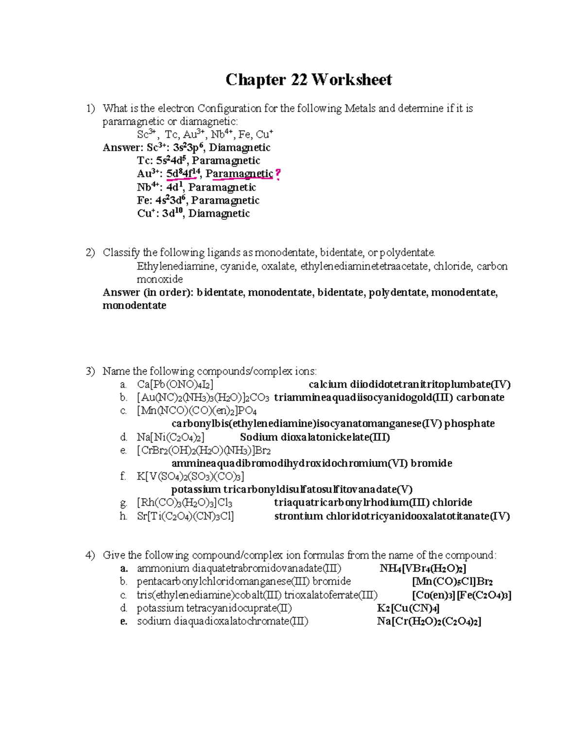 Chapter+22+Worksheet+KEY - Chapter 22 Worksheet What Is The Electron ...