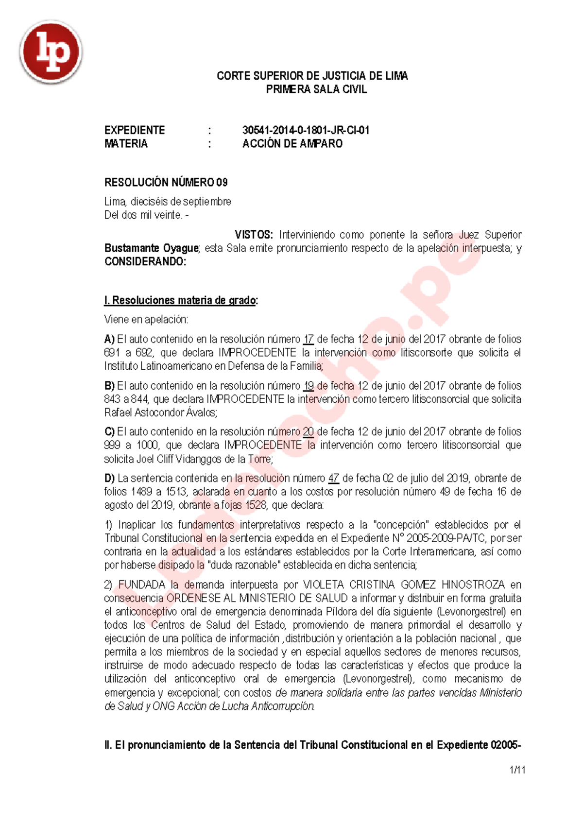 ANALISIS DE SENTENCIA DEL TRIBUNAL CONSTITUCIONAL - CORTE SUPERIOR DE ...