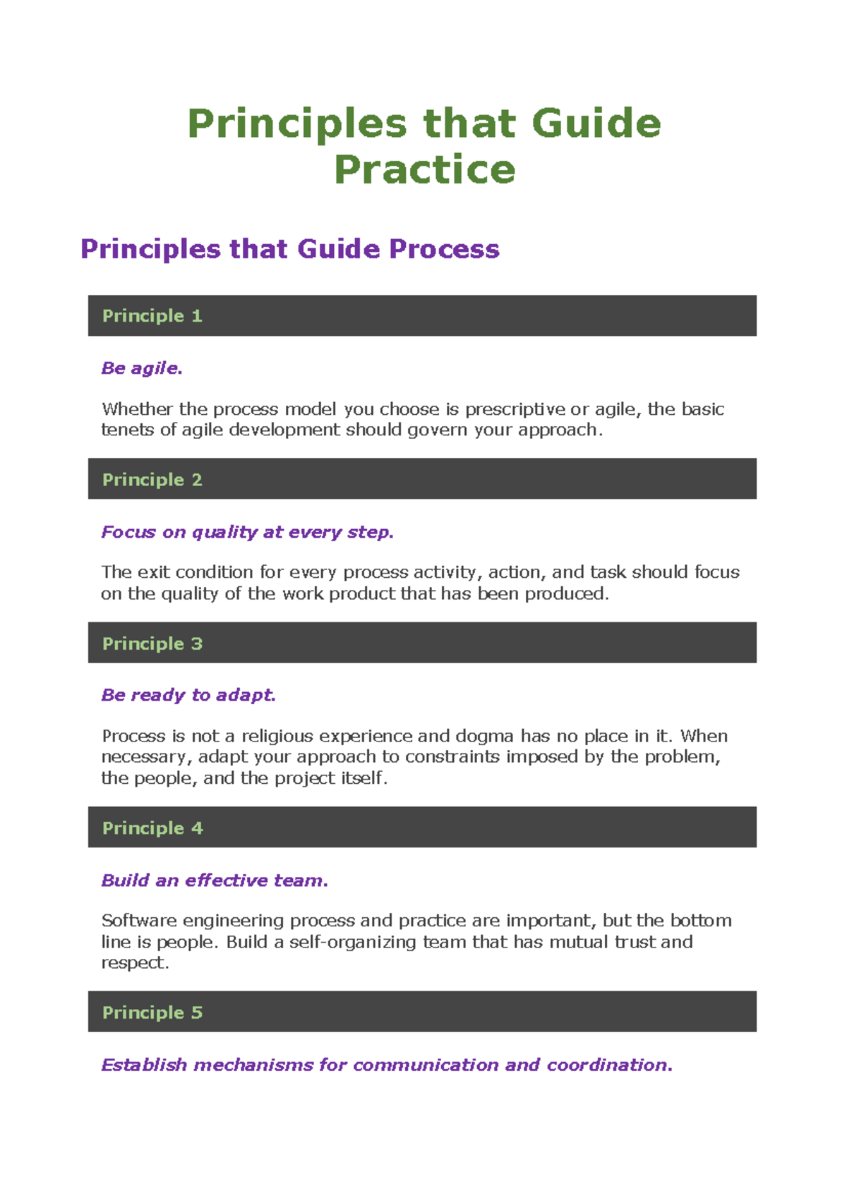 Chapter 6 - Principles that Guide Practice Principles that Guide ...