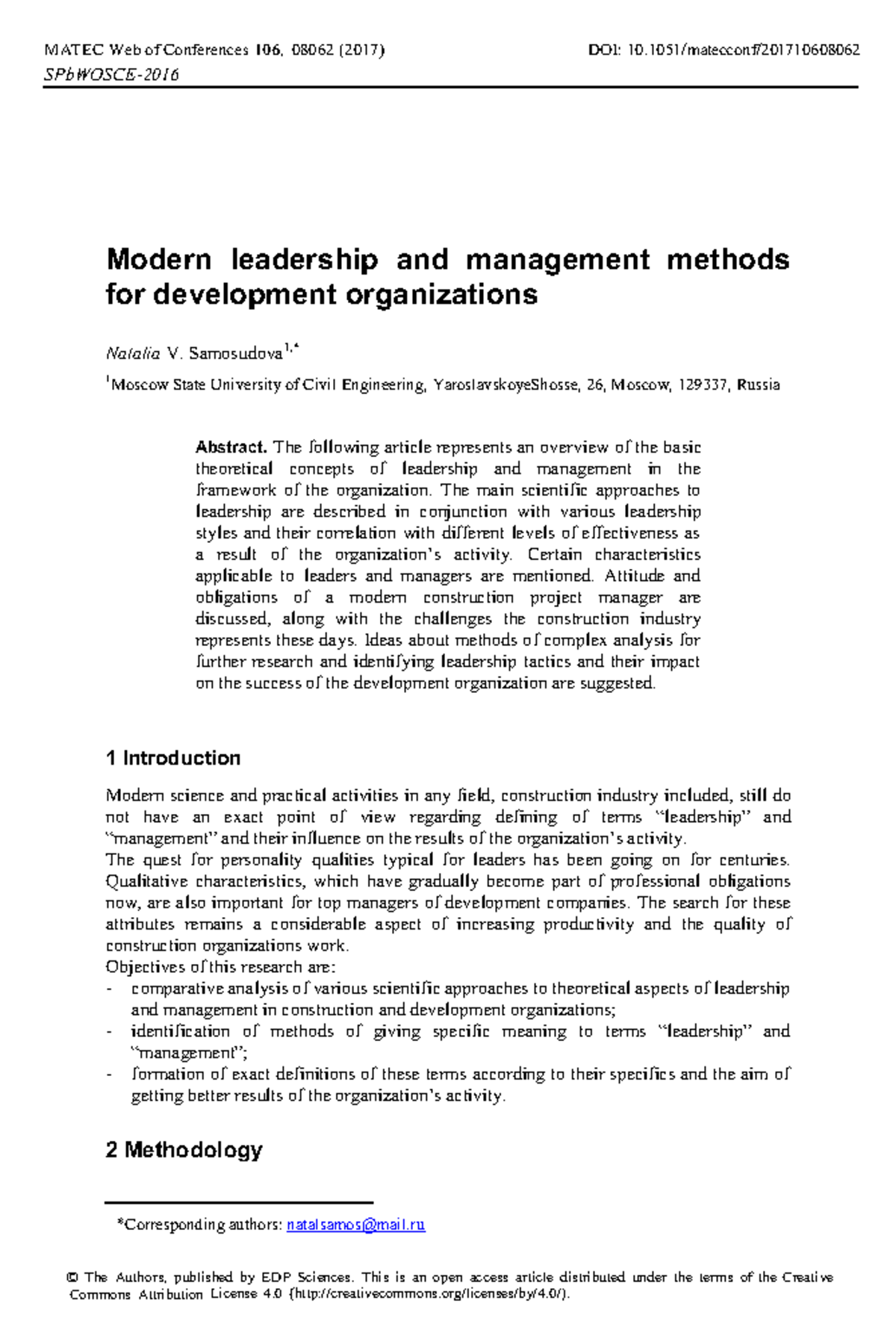 Modern leadership and management methods for devel - Modern leadership ...