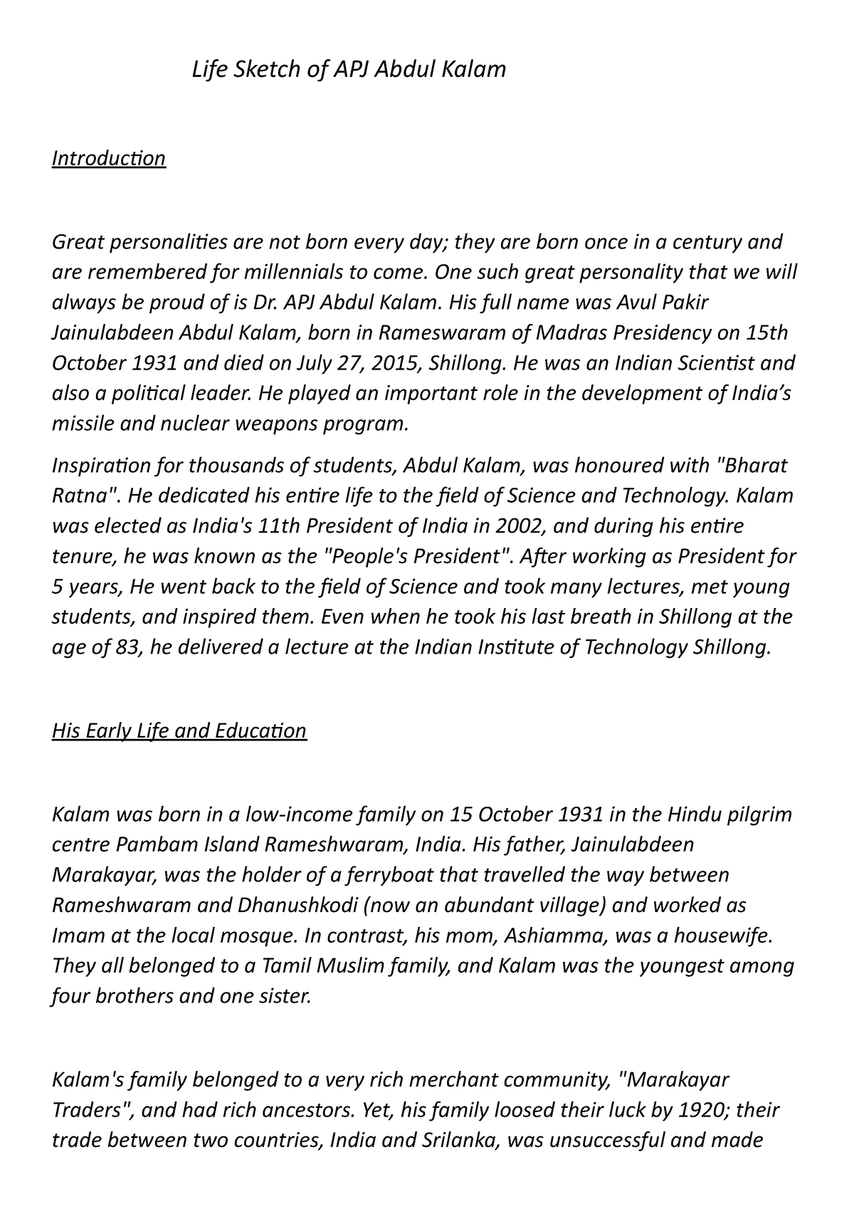 मिसाइल मैन डॉ. ए पी जे अब्दुल कलाम का संपूर्ण जीवन परिचय - Leverage Edu