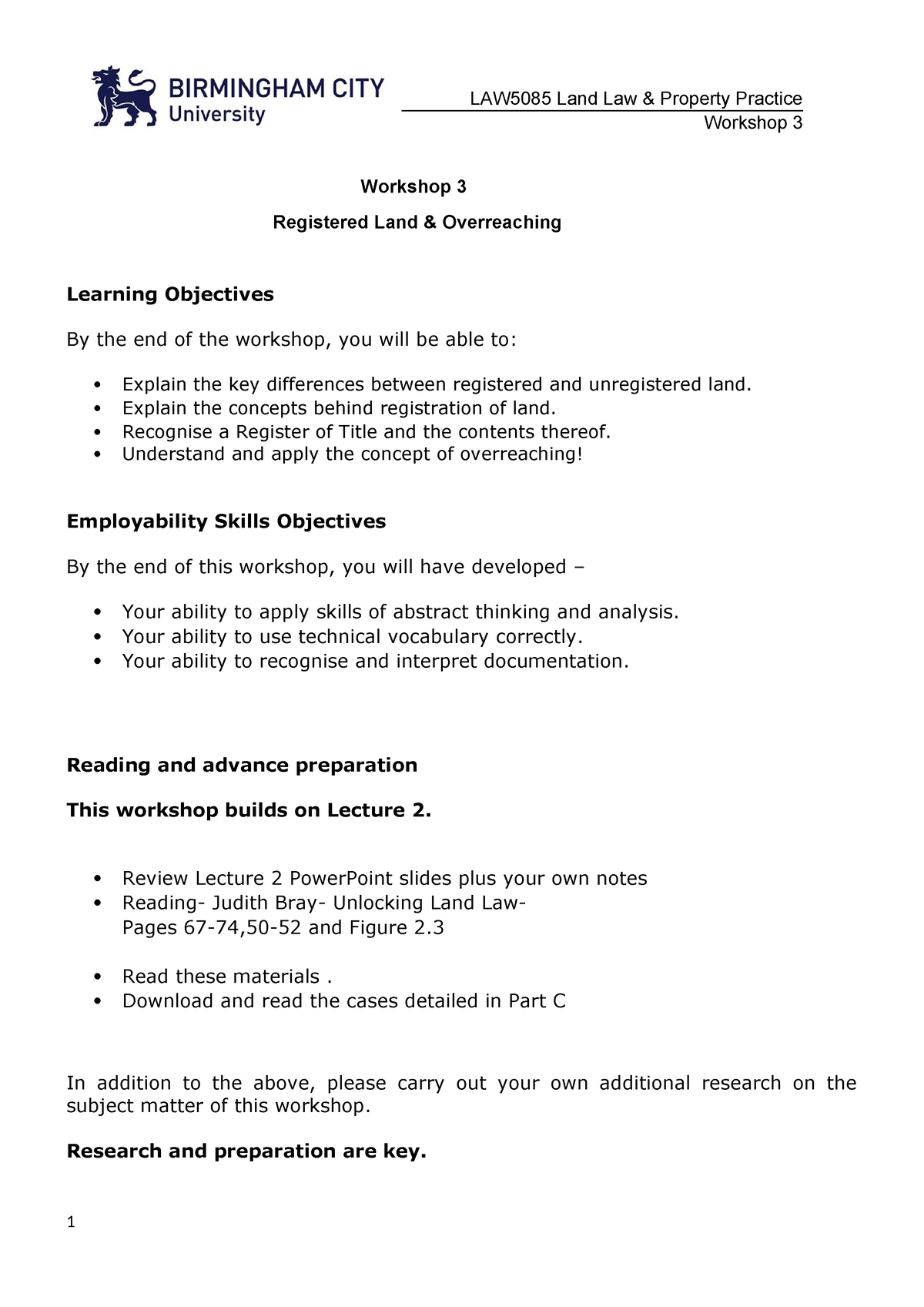 overreaching land law essay