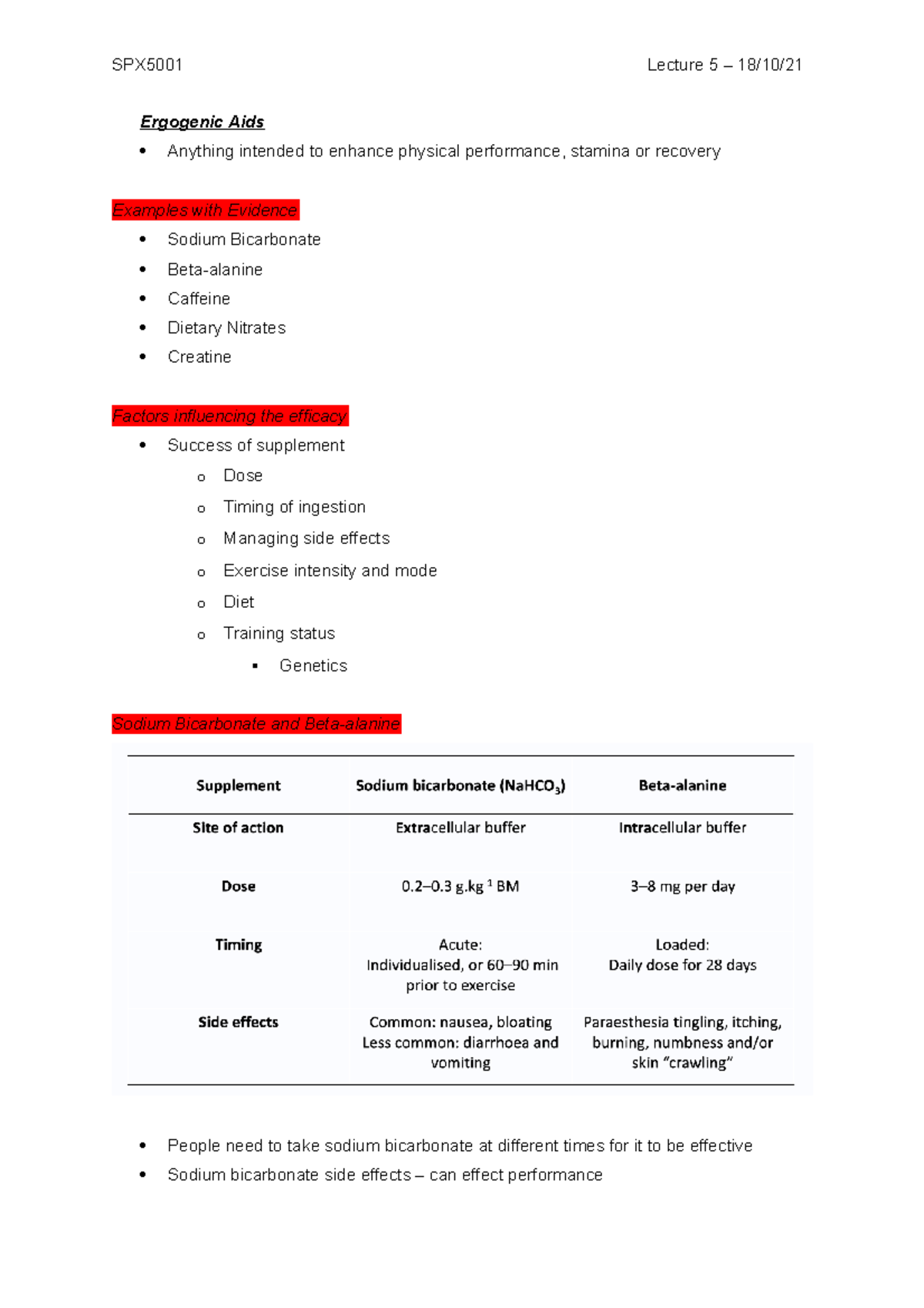 Lecture 5 Ergogenic Aids Ergogenic Aids Anything intended to