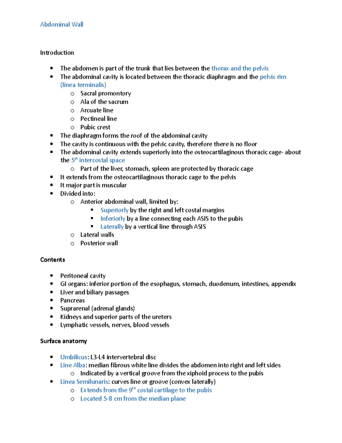 Abdomen 1 and 2 - Covers abdominal surface anatomy, planes, muscles ...