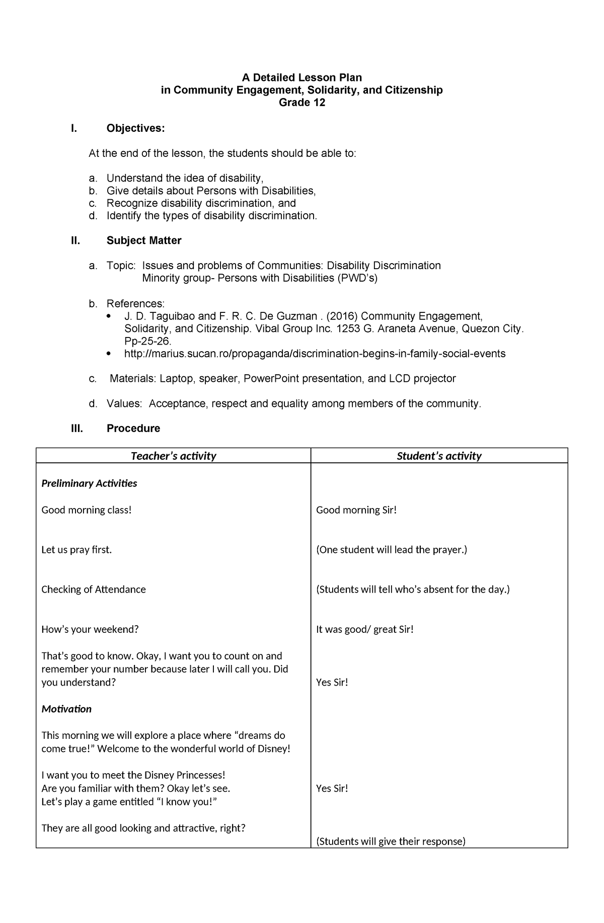 A Detailed Lesson Plan in Community Enga - A Detailed Lesson Plan in ...