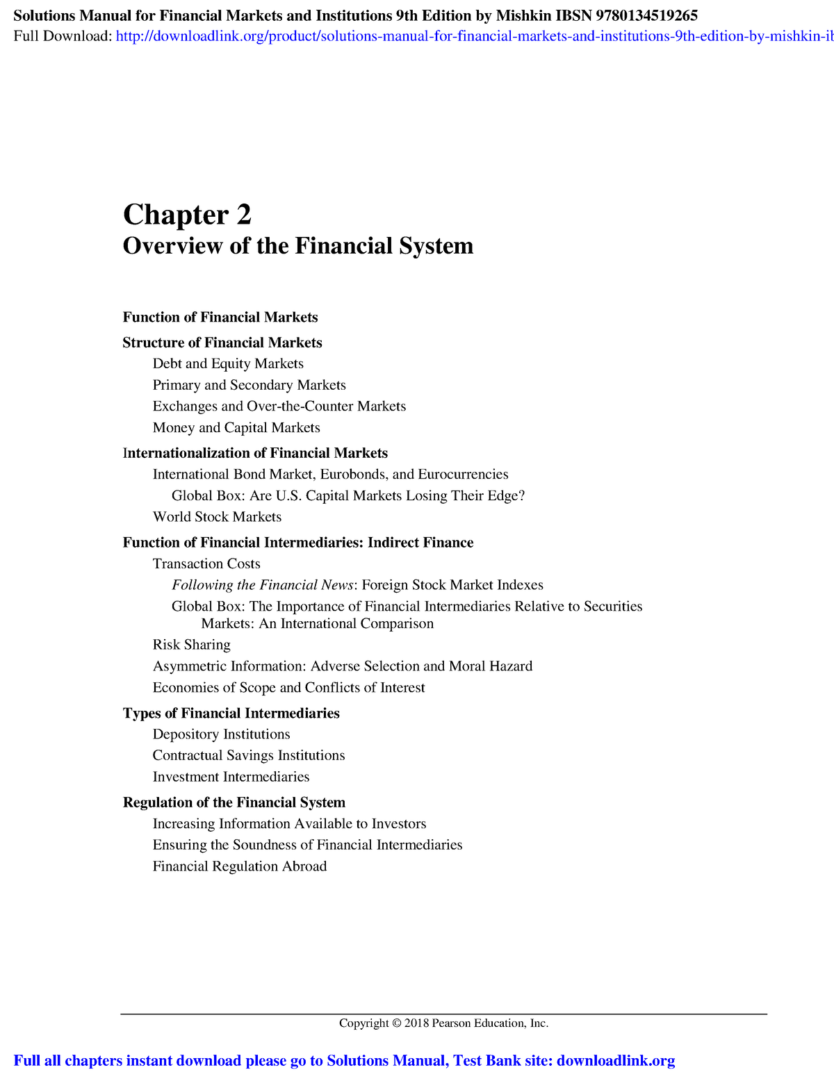 Solutions Manual For Financial Markets And Institutions 9th Edition By ...