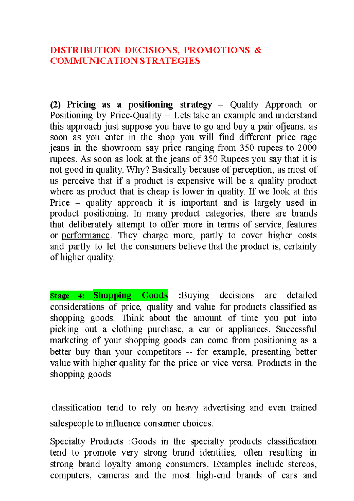 Marketing Management prt14 DISTRIBUTION DECISIONS, PROMOTIONS