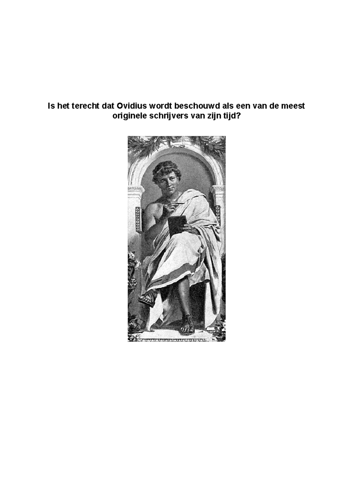 Latijn essay Ovidius Is het terecht