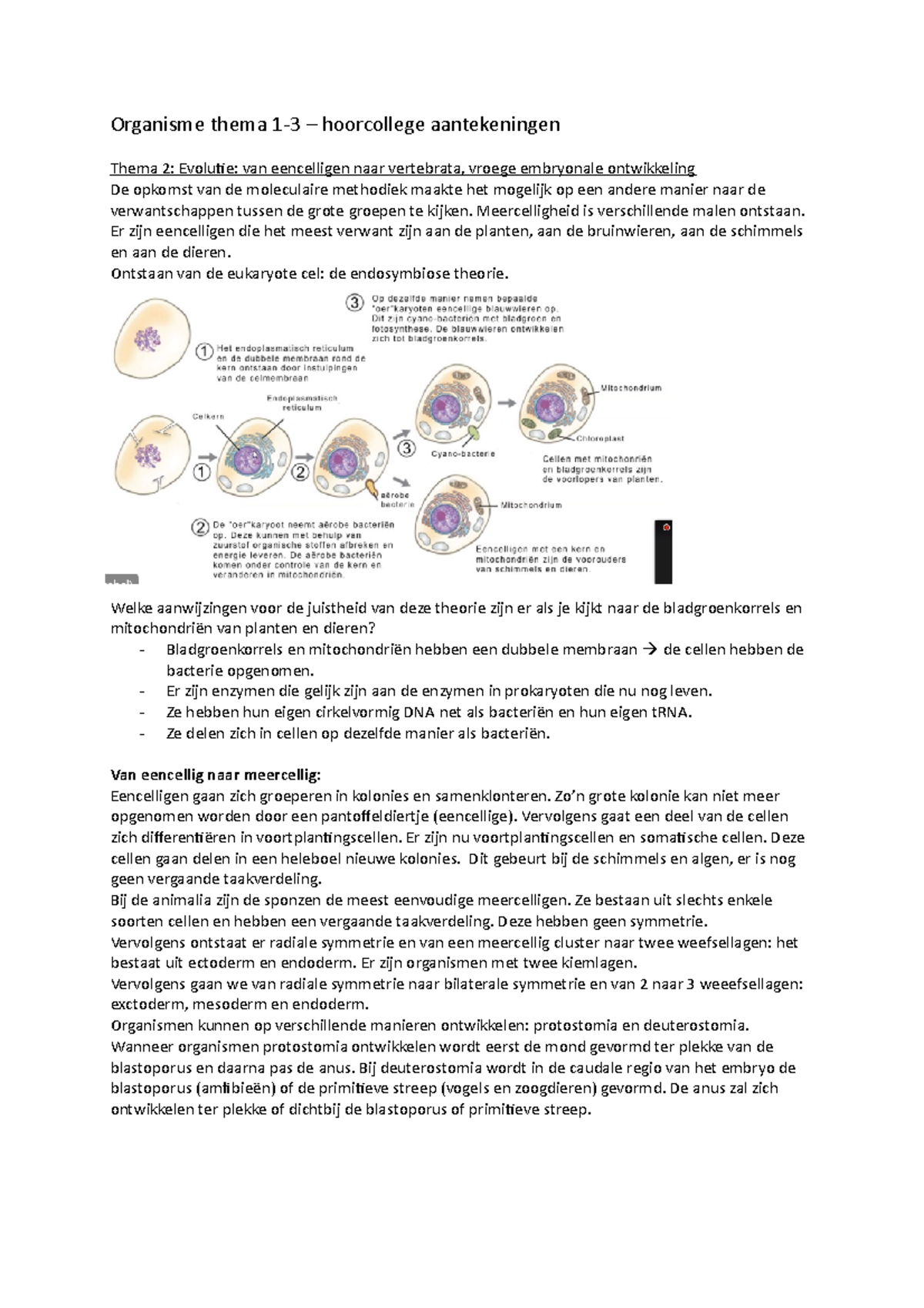 Organisme Thema 1 3 Hc Aantekeningen Organisme Thema 1 3