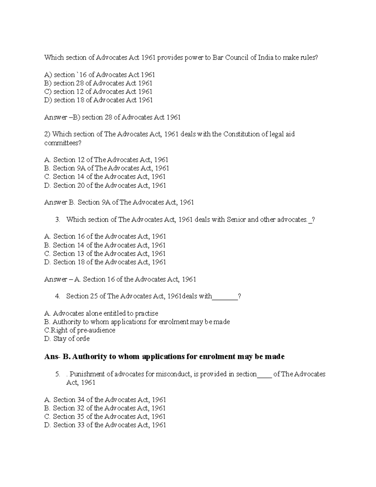 ethics-mcq-practice-which-section-of-advocates-act-1961-provides