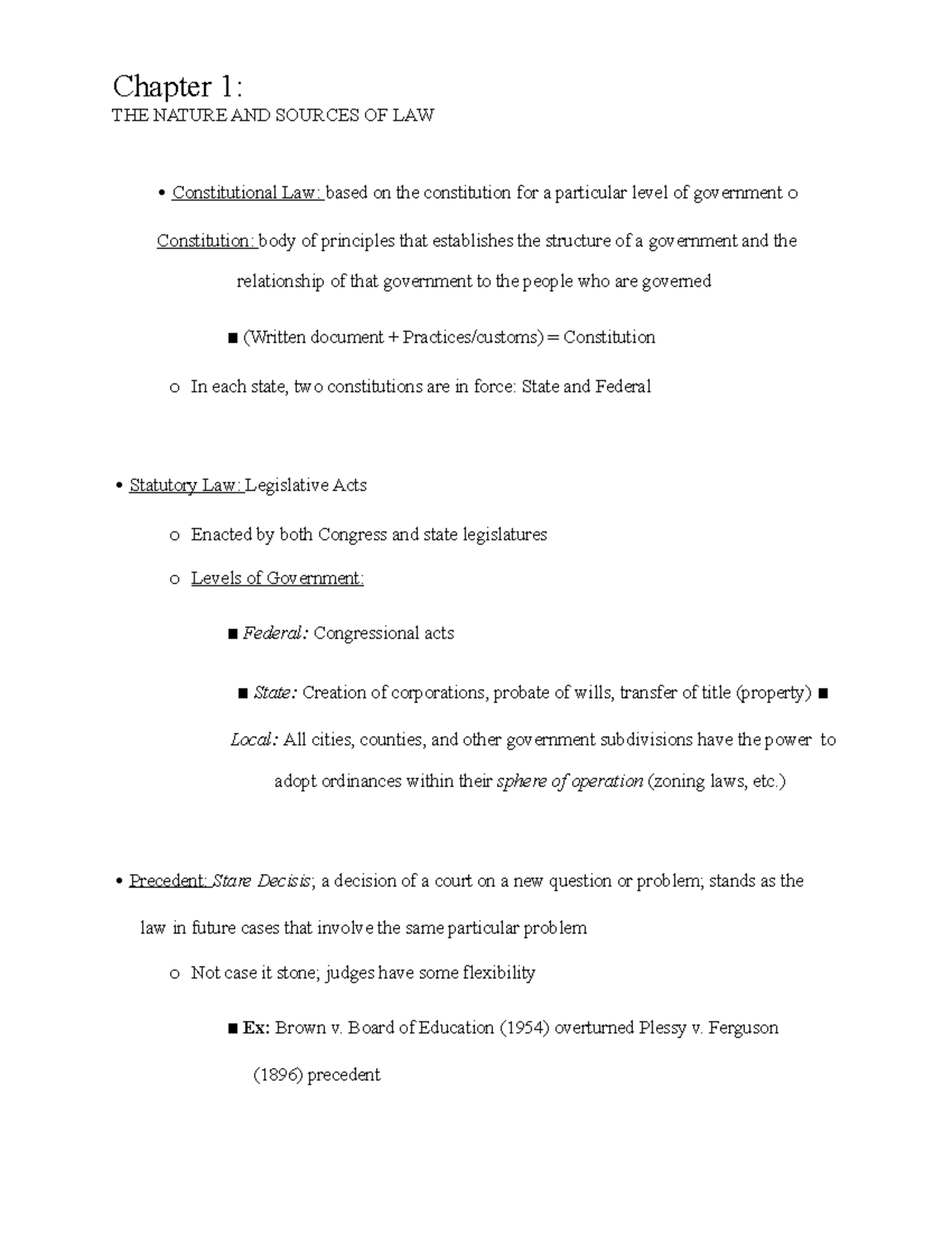 Chapter 1 - THE Nature AND Sources OF LAW-1 - Chapter 1: THE NATURE AND ...