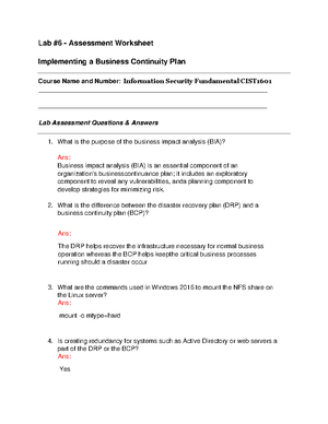 CIST1601 Lab08 - Lab #8 - Assessment Worksheet Performing a Web Site ...