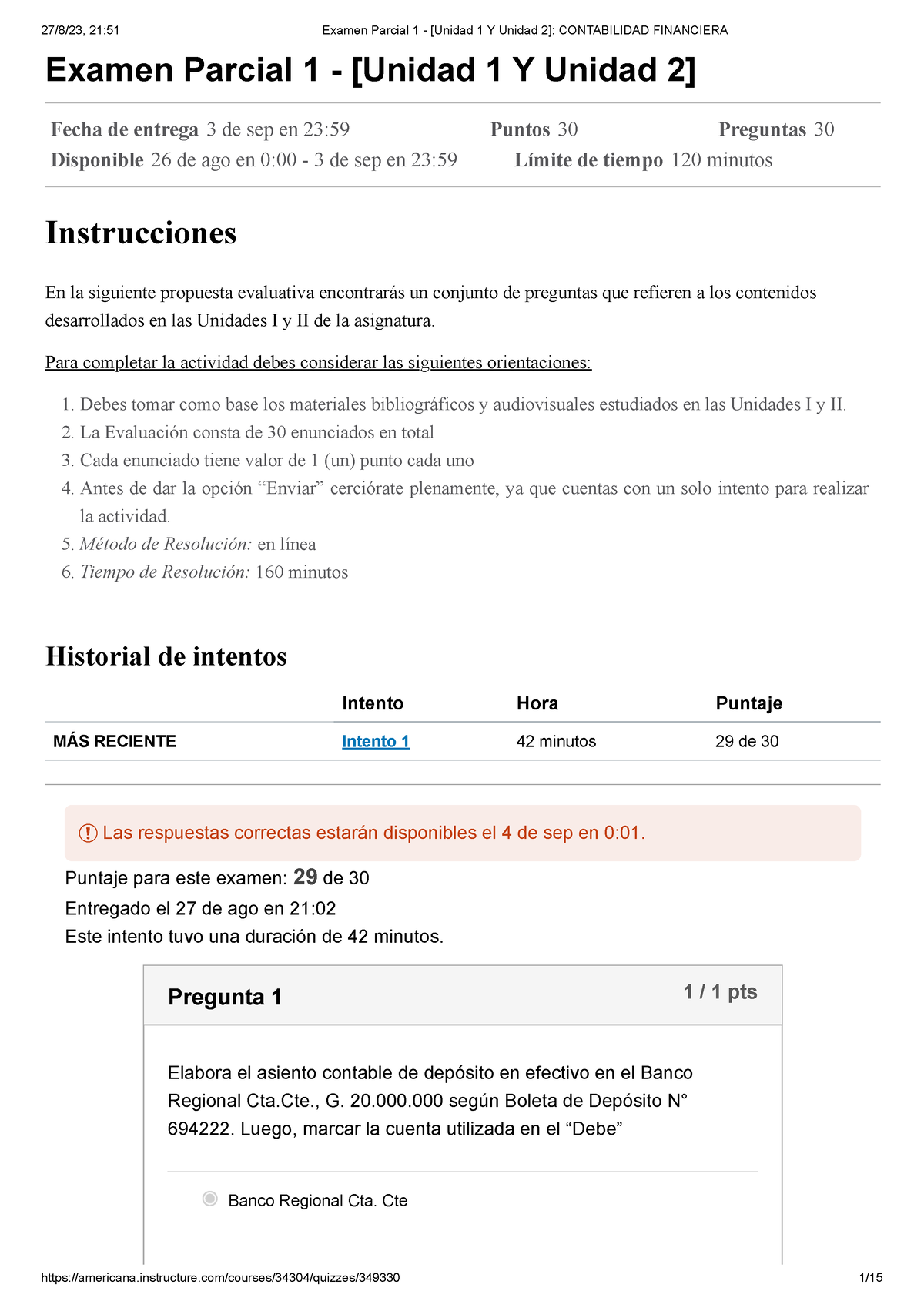 Examen Parcial 1 - [Unidad 1 Y Unidad 2] Contabilidad Financiera ...